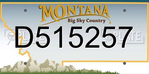 D515257 Montana License Plate