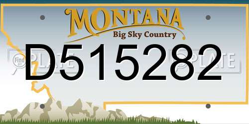 D515282 Montana License Plate