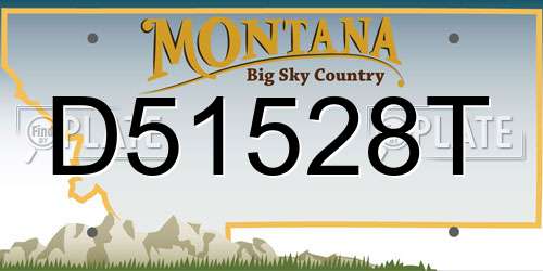 D51528T Montana License Plate