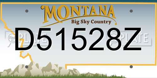 D51528Z Montana License Plate