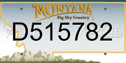 D515782 Montana License Plate