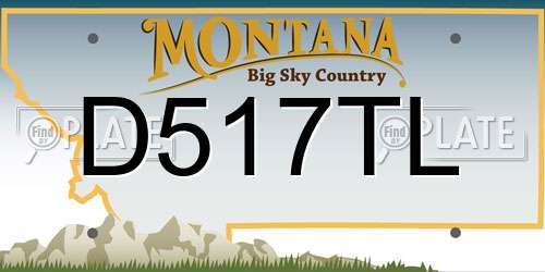 D517TL Montana License Plate