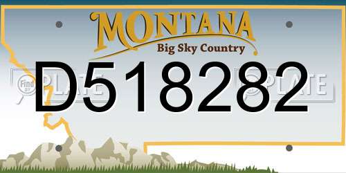 D518282 Montana License Plate