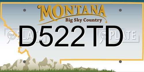 D522TD Montana License Plate