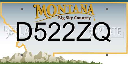 D522ZQ Montana License Plate