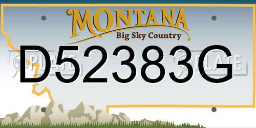 D52383G Montana License Plate