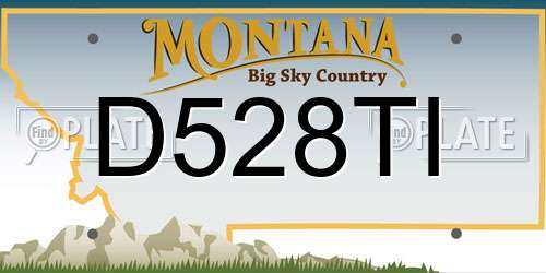 D528TI Montana License Plate