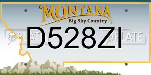 D528ZI Montana License Plate