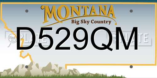 D529QM Montana License Plate