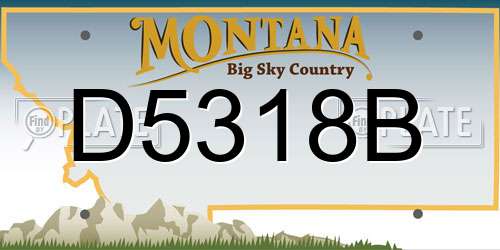 D5318B Montana License Plate