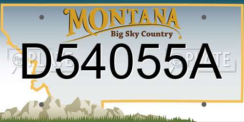 D54055A Montana License Plate