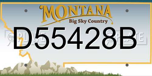 D55428B Montana License Plate