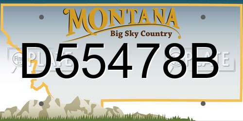 D55478B Montana License Plate