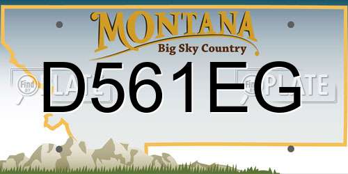 D561EG Montana License Plate