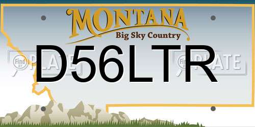 D56LTR Montana License Plate