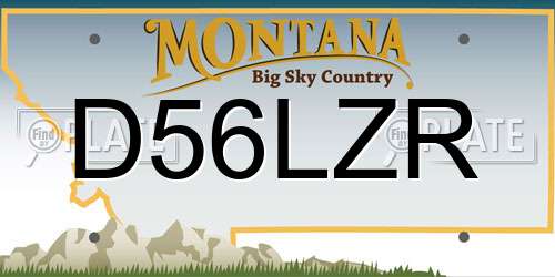 D56LZR Montana License Plate