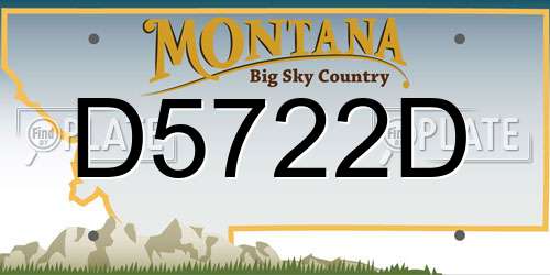 D5722D Montana License Plate