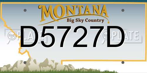 D5727D Montana License Plate