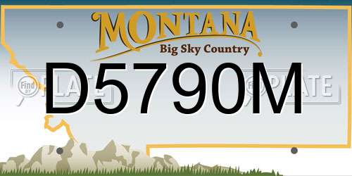D5790M Montana License Plate