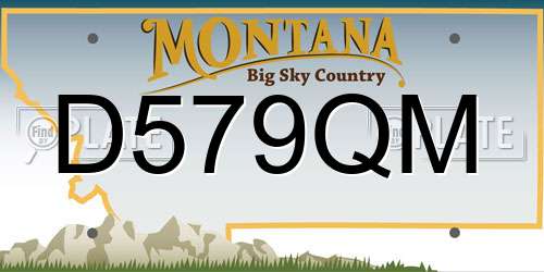 D579QM Montana License Plate
