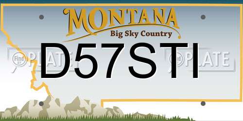 D57STI Montana License Plate