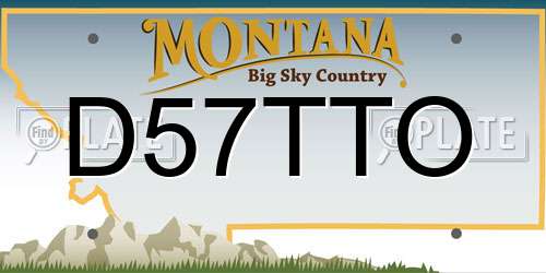 D57TTO Montana License Plate