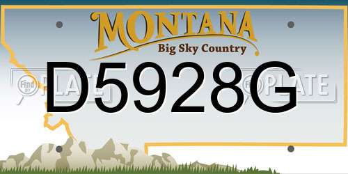 D5928G Montana License Plate
