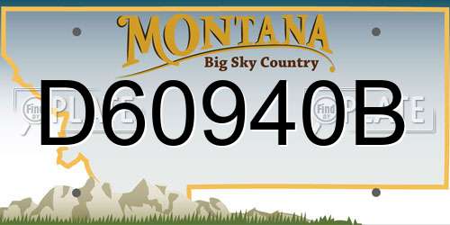 D60940B Montana License Plate