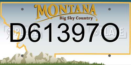 D61397O Montana License Plate