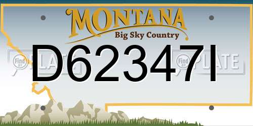 D62347I Montana License Plate