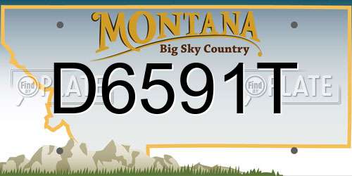 D6591T Montana License Plate