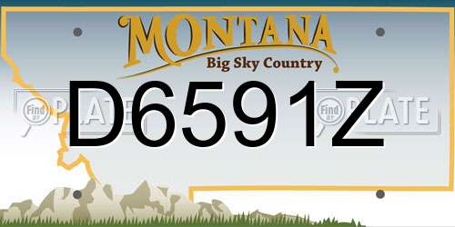 D6591Z Montana License Plate