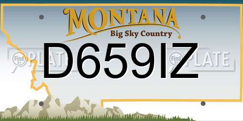D659IZ Montana License Plate