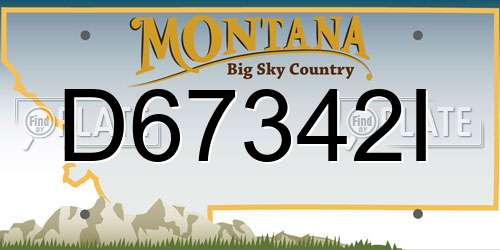 D67342I Montana License Plate