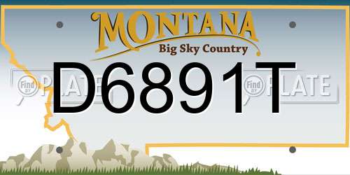 D6891T Montana License Plate