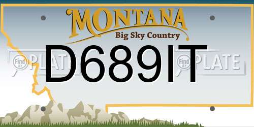 D689IT Montana License Plate
