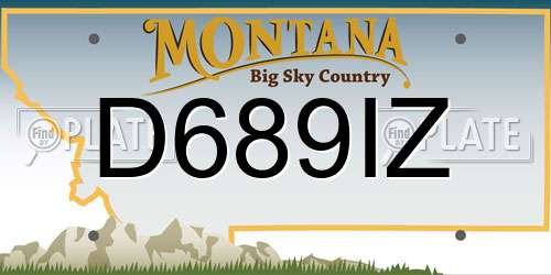 D689IZ Montana License Plate