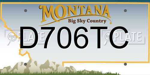 D706TC Montana License Plate