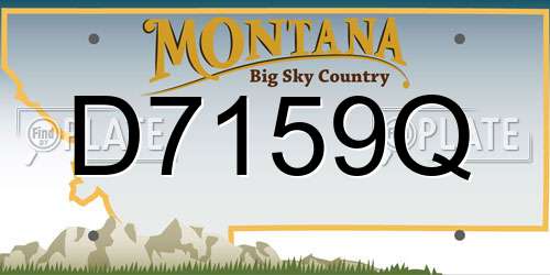 D7159Q Montana License Plate