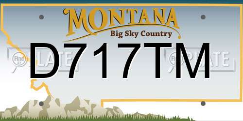 D717TM Montana License Plate