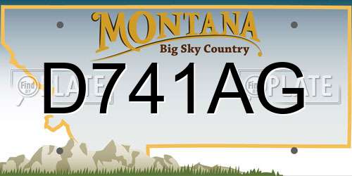 D741AG Montana License Plate