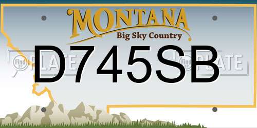 D745SB Montana License Plate