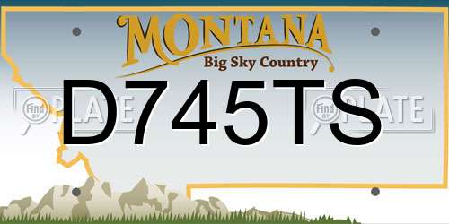 D745TS Montana License Plate