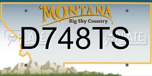 D748TS Montana License Plate