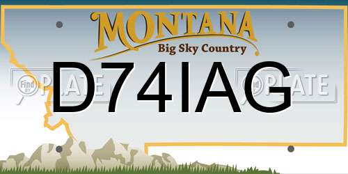 D74IAG Montana License Plate