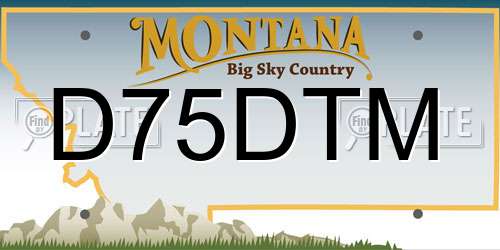 D75DTM Montana License Plate