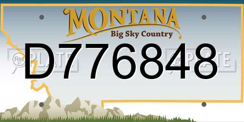 D776848 Montana License Plate