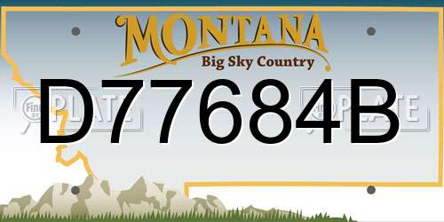 D77684B Montana License Plate