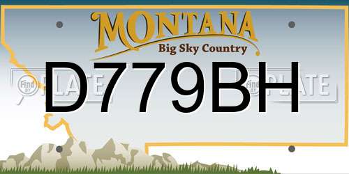 D779BH Montana License Plate