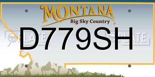 D779SH Montana License Plate